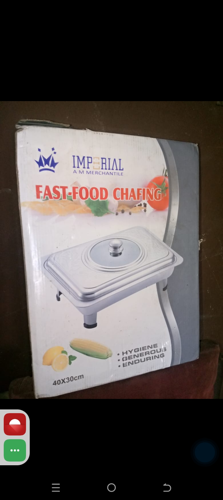 Four-Leg Chafing Dish with Cover – Durable & Convenient