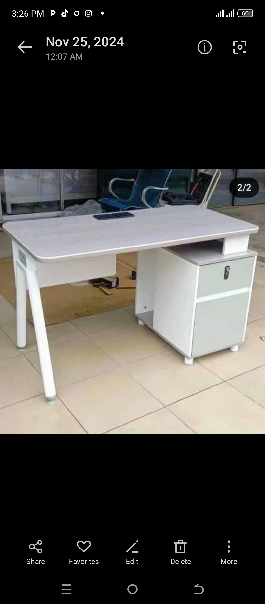 1.4-Meter Stylish White & Milk Color Office Table