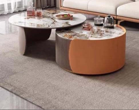 Premium Marble Center Table Set – Elegant & Space-Saving