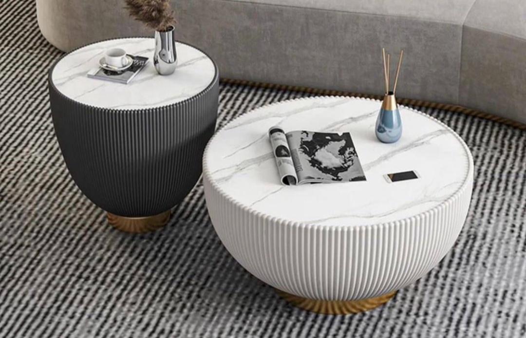 Luxury Imported Coffee Table with Side Stool