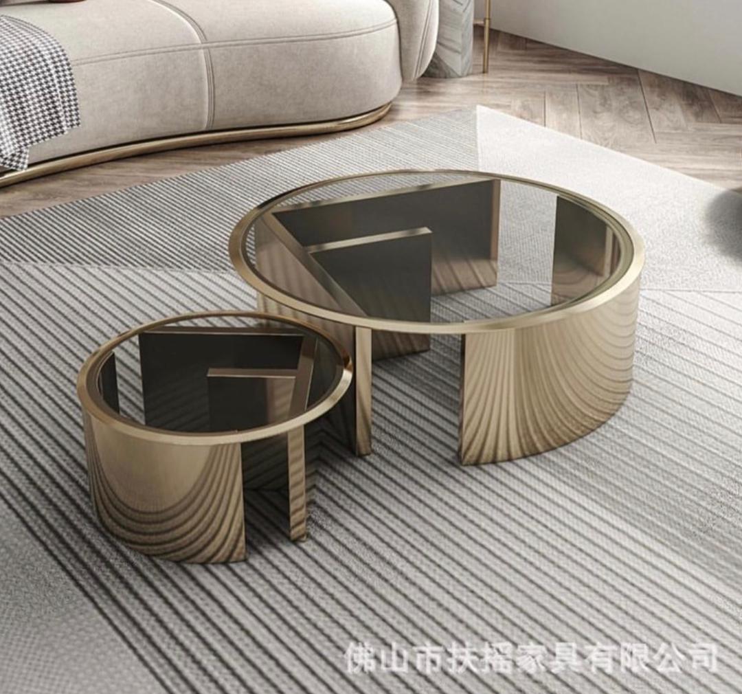 Imported Unique Coffee Table with Side Stool