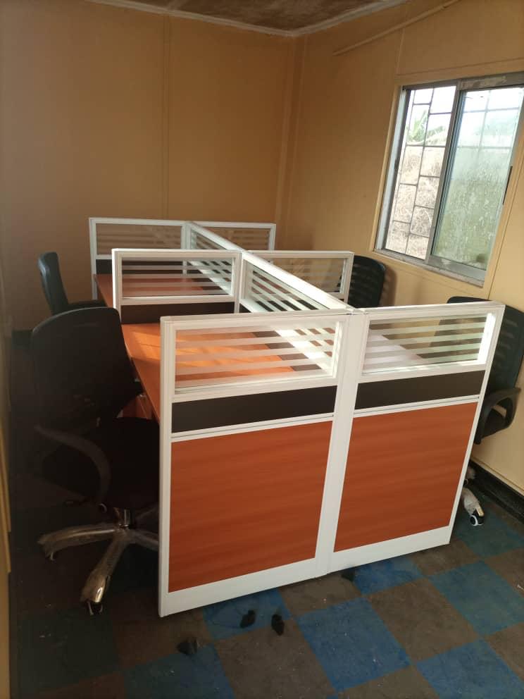 4-Person Executive Office Workstation Table