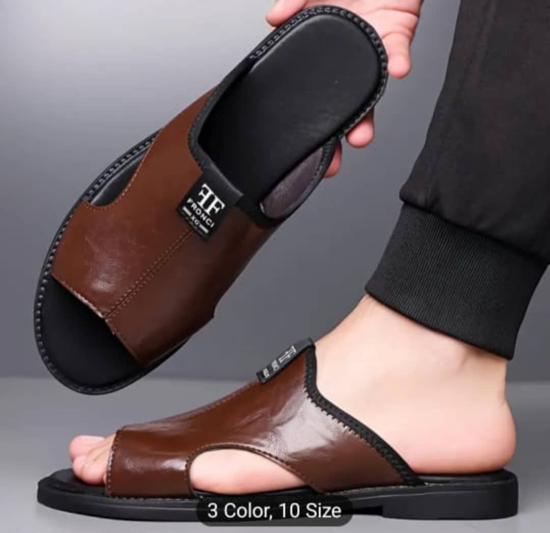  FF PRONCI Men’s Brown Palm Slippers