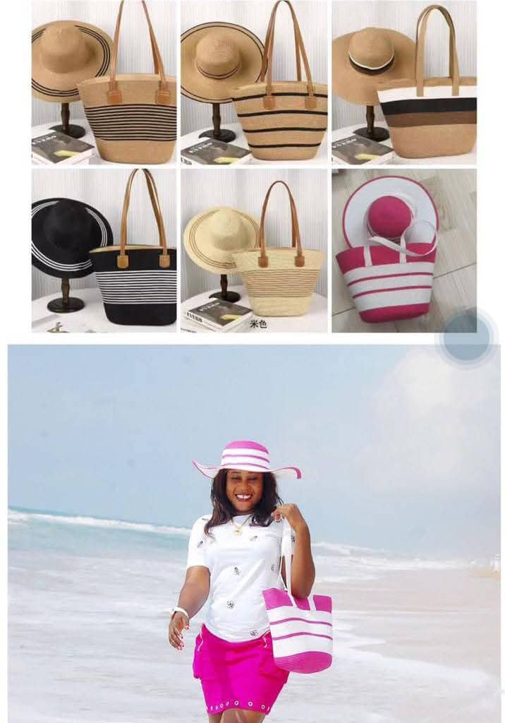 Quality Beach Cap and Bag Set