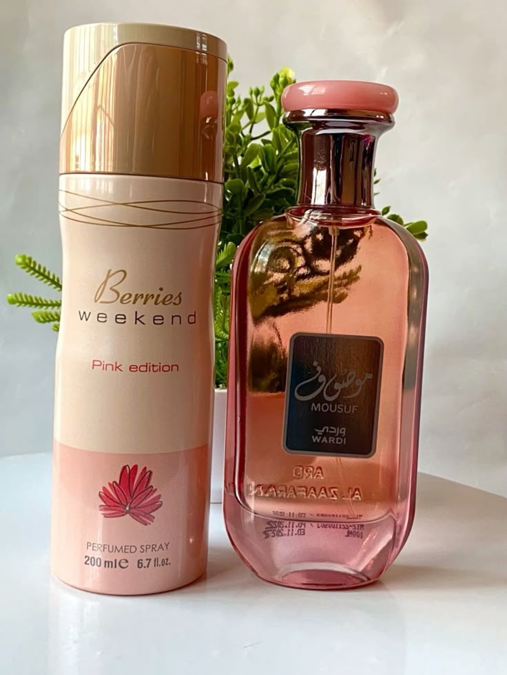 Berries Weekend Pink Edition Perfumed Spray & Mousuf Wardi Eau De Parfum Fragrance Set