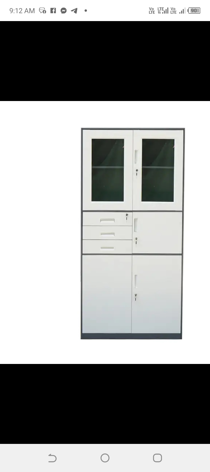 White Metal Cabinet 